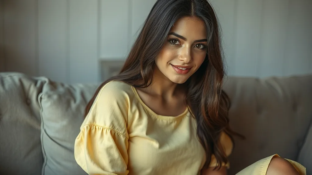 Alejandra in verleidelijke lingerie tijdens een privéontvangst afspraak