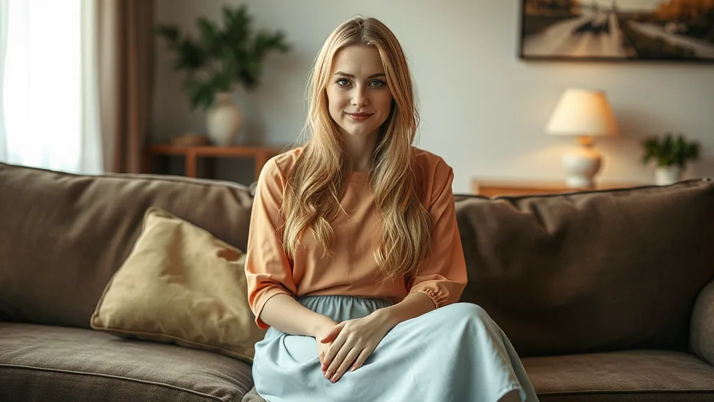 Olena in modieuze casual kleding poserend voor haar seksadvertentie in Rotterdam