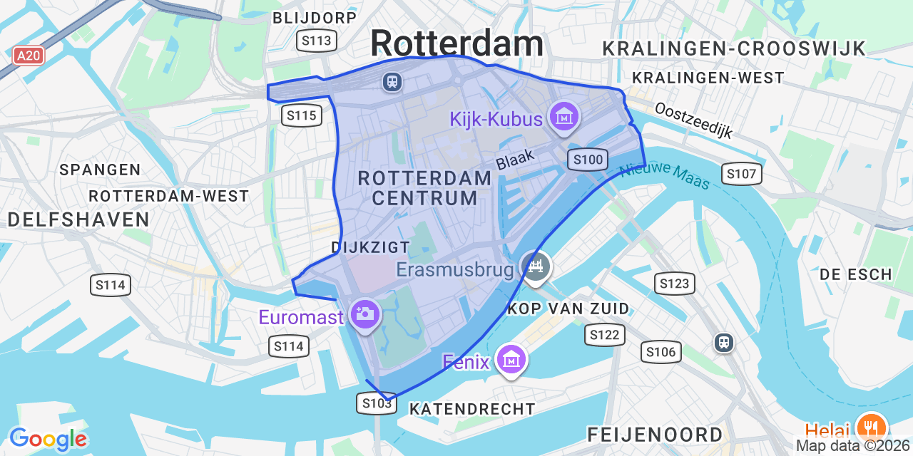 Kaart van Centrum, Rotterdam