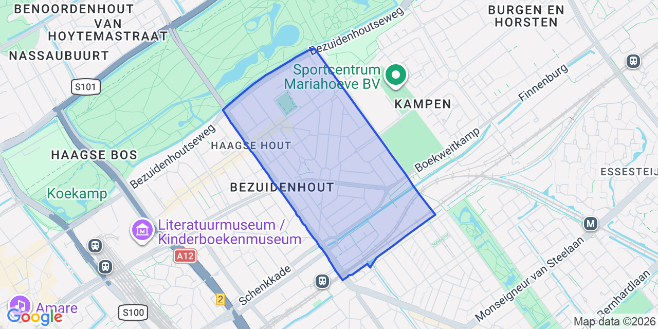 Kaart van Benoordenhout, Den Haag