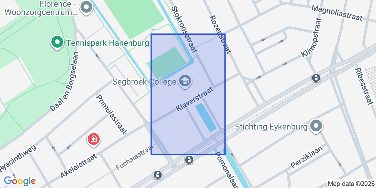 Kaart van Segbroek, Den Haag