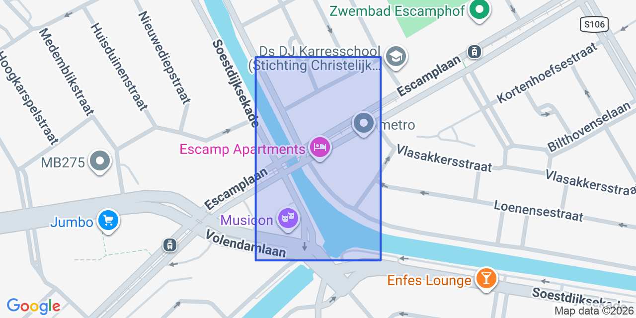 Kaart van Escamp, Den Haag