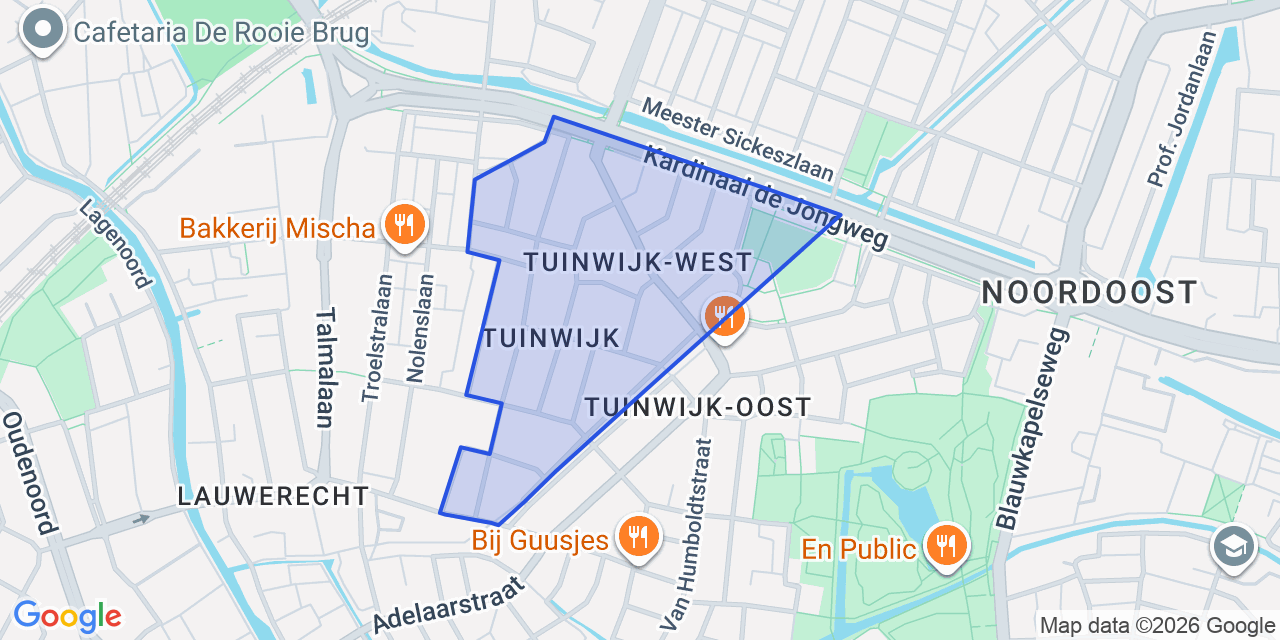 Kaart van Tuinwijk, Utrecht
