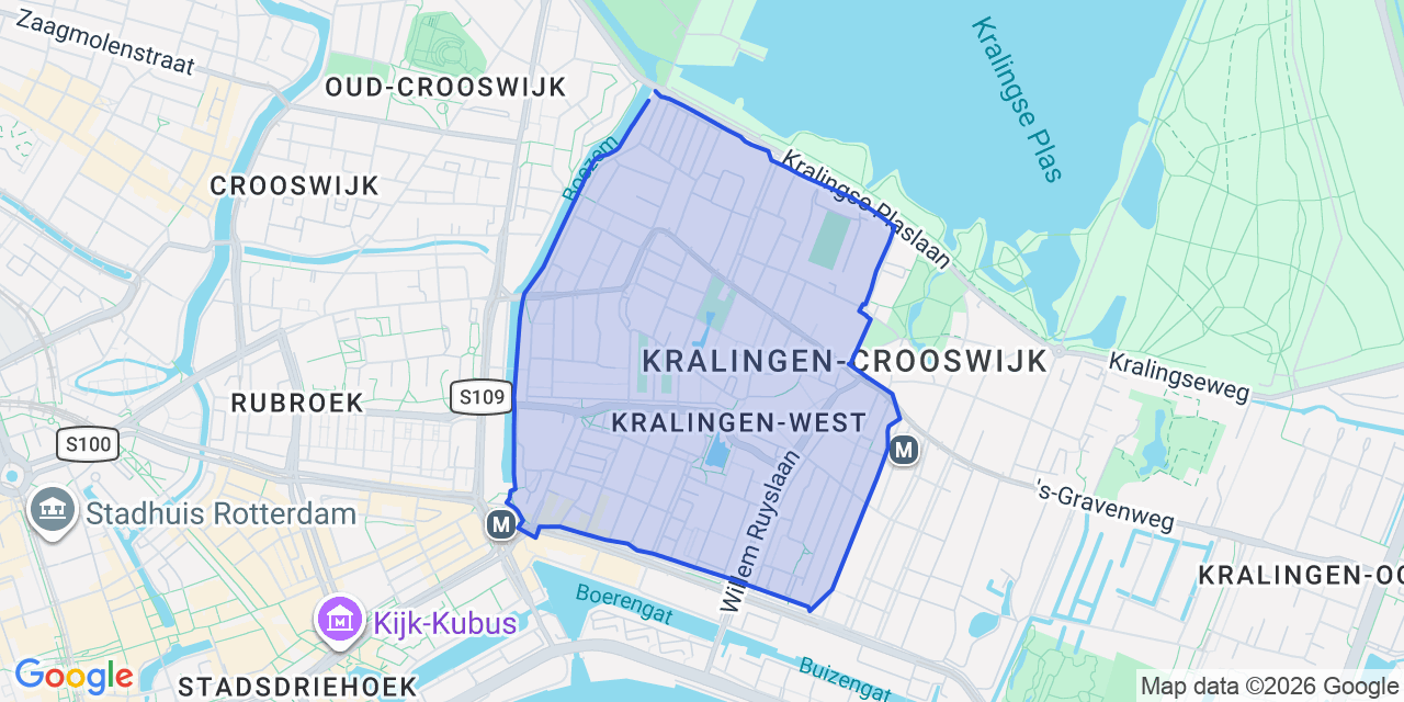 Kaart van Kralingen, Rotterdam