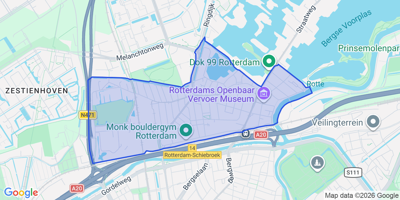 Kaart van Hillegersberg, Rotterdam