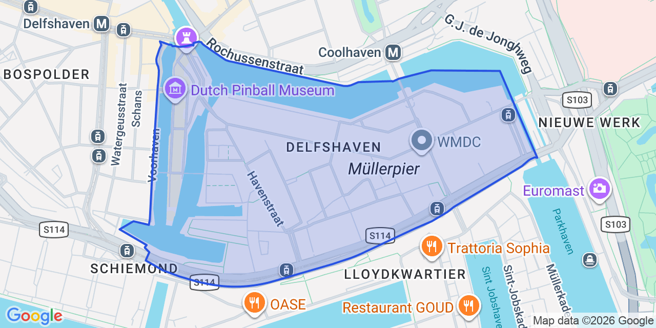 Kaart van Delfshaven, Rotterdam